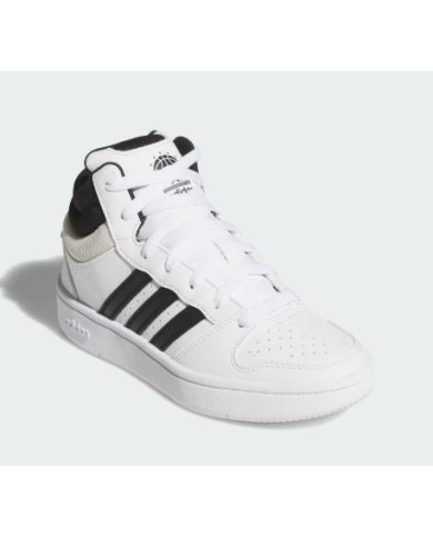 ADIDAS HOOPS MID CLASSIC J KI1077 SNEAKERS UNISEX, BIANCHE
