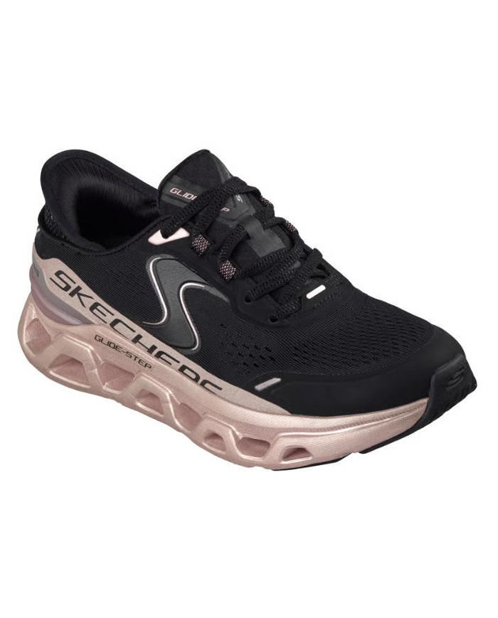 SKECHERS SLIP-INS 150514/BKRG SNEAKER DA DONNA DI COLOR NERO/ROSA
