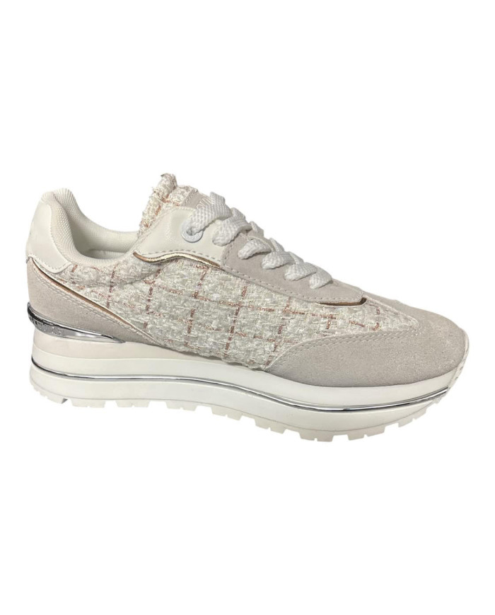 SOLO SOPRANI LITUANIA BOUCLE SUADE SNEAKER DA DONNA COLOR BEIGE/BIANCO

