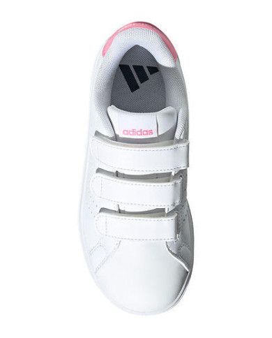 Sneakers Adidas Advantage Base 2.0 CF C ID1305 bianca e rosa con strappi 
