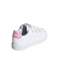 Sneakers Adidas Advantage Base 2.0 CF C ID1305 bianca e rosa con strappi 

