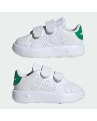 Sneakers Adidas Advantge CF I ID5286 bianche con suola Comfy Bubble e doppio strappo per primi passi 
