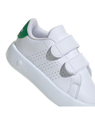 Sneakers Adidas Advantge CF I ID5286 bianche con suola Comfy Bubble e doppio strappo per primi passi 
