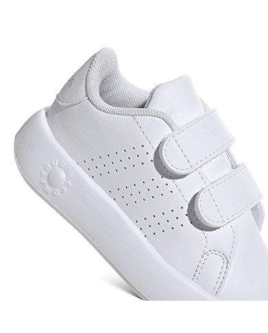 SNEAKERS ADIDAS ADVANTAGE CF ID5283 TOTAL WHITE CON TRE STRAPPI E SUOLA BUBBLE COMFY
