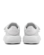 SNEAKERS ADIDAS ADVANTAGE CF ID5283 TOTAL WHITE CON TRE STRAPPI E SUOLA BUBBLE COMFY

