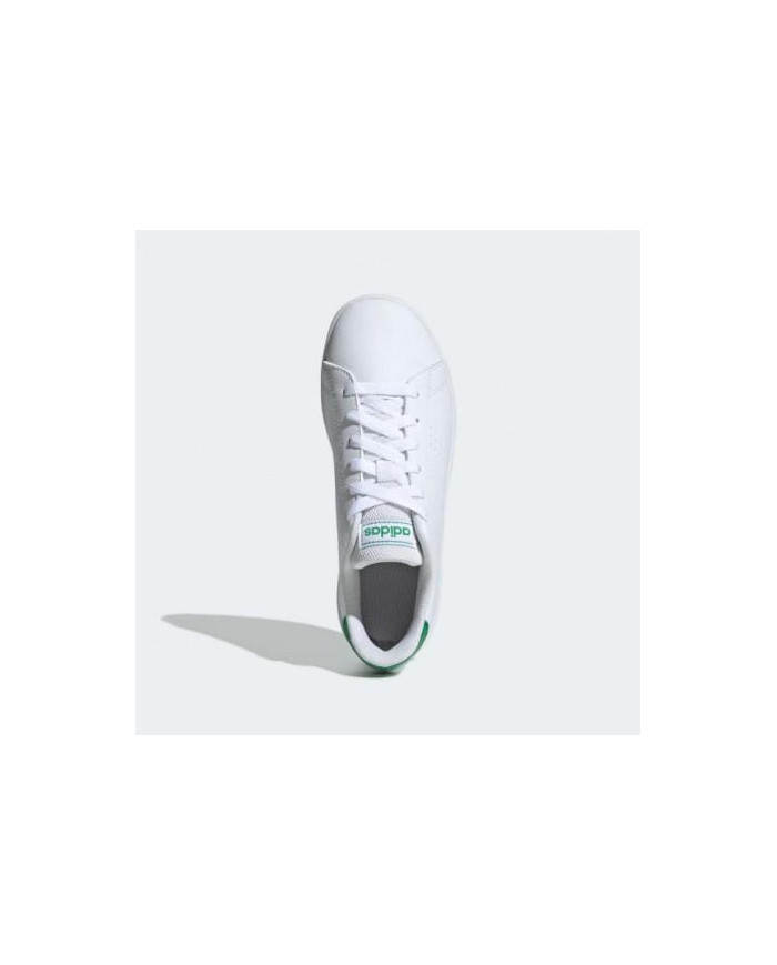 Sneakers Adidas Advantage K GY6995 bianche con lacci e retro verde 

