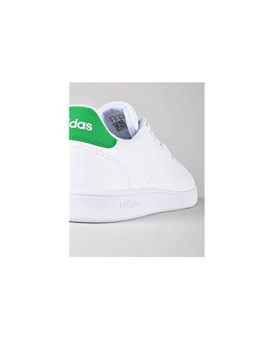 Sneakers Adidas Advantage K GY6995 bianche con lacci e retro verde 
