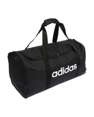 ADIDAS BORSONE LINEAR DUFFEL JE8343 NERO CON LOGO BIANCO
