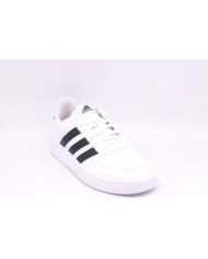 ADIDAS BREAKNET 2.0 HP9426 SCARPE DA UOMO BIANCHE CON STRISCE NERE DI PELLE

