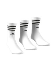 ADIDAS CALZE HT3458 UOMO/DONNA BIANCHE CON LINEE NERE E CON SCRITTA E LOGO NERA TESSUTO DI COTONE
