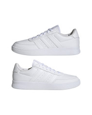 ADIDAS BREAKNET 2.0 ID7110 SCARPE IN PELLE TUTTE BIANCHE DA DONNA CON LACCI 

