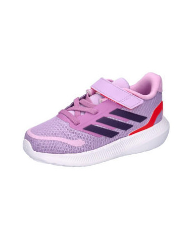 Adidas Runfalcon 5 EL C JQ5609 scarpetteper bambini colore lilla con suola rossa
