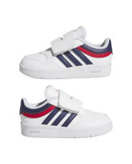 Adidas grand court 00s el i ji3488 scarpette bambino colore bianco, blu e rosso con scritta rossa chiusura a strappo.
