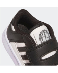 ADIDAS RAPID COURT CF I JS3546 SCARPETTE PER BAMBINI COLORE NERO E BIANCO E STRISCE NERE.
