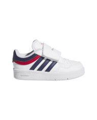 Adidas grand court 00s el i ji3488 scarpette bambino colore bianco, blu e rosso con scritta rossa chiusura a strappo.
