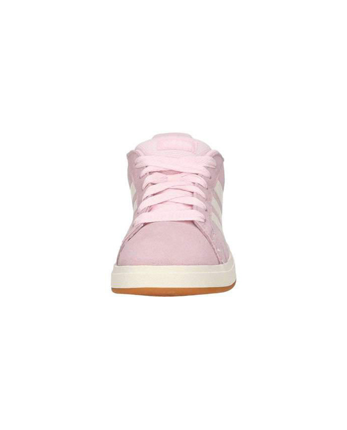 ADIDAS GRAND COURT 00S K JP5895 scarpette da donna colore rosa e con lacci con strisce bianche e con scritta dorata 
