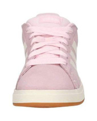 ADIDAS GRAND COURT 00S K JP5895 scarpette da donna colore rosa e con lacci con strisce bianche e con scritta dorata 
