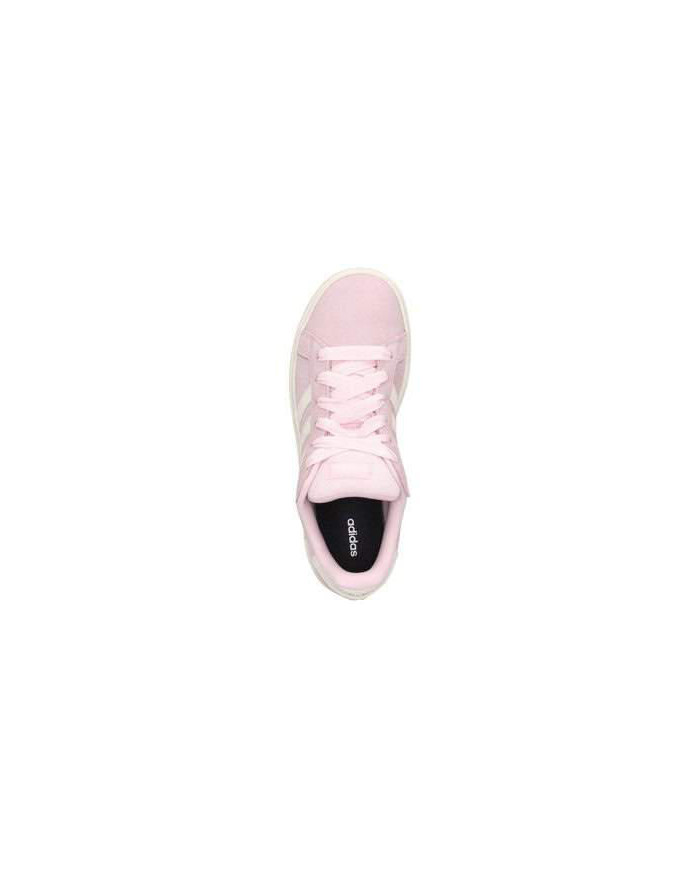 ADIDAS GRAND COURT 00S K JP5895 scarpette da donna colore rosa e con lacci con strisce bianche e con scritta dorata 
