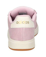 ADIDAS GRAND COURT 00S K JP5895 scarpette da donna colore rosa e con lacci con strisce bianche e con scritta dorata 
