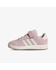 Sneakers ADIDAS GRAND COURT 00S EL C JH6181 bambini con lacci finti e strappi rosa in camoscio 
