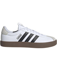 Scarpe da ginnastica ADIDAS VL COURT 3.0 ID6285 bianca e nera con suola marrone. 
