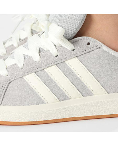 Scarpe da ginnastica ADIDAS GRAND COURT 00S K JH6179 grigio in camoscio con strisce laterali
