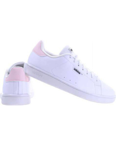 Scarpe da ginnastica ADIDAS URBAN COURT IF4092 bianche con dettaglio rosa posteriormente 
