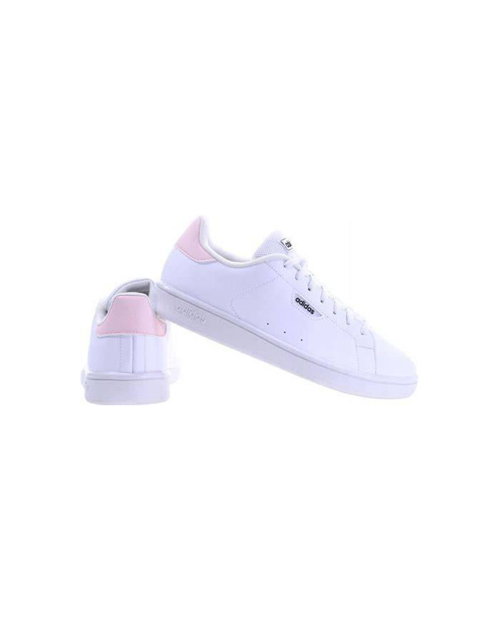 Scarpe da ginnastica ADIDAS URBAN COURT IF4092 bianche con dettaglio rosa posteriormente 
