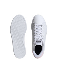 Scarpe da ginnastica ADIDAS URBAN COURT IF4092 bianche con dettaglio rosa posteriormente 
