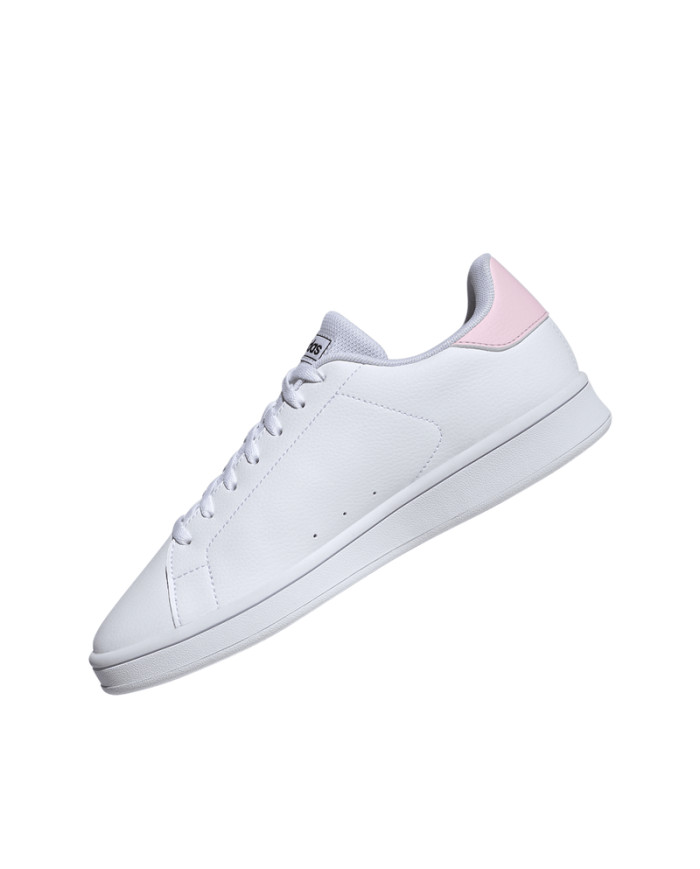 Scarpe da ginnastica ADIDAS URBAN COURT IF4092 bianche con dettaglio rosa posteriormente 
