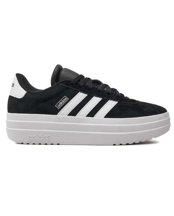 Scarpe da ginnastica ADIDAS VL COURT BOLD J IH4777 nera con bande laterali.


