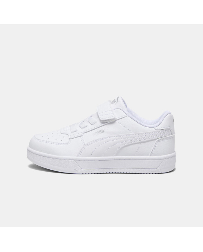 Sneakers kids PUMA CAVEN 2.0AC + PS 393839 02 con tomaia total white 

