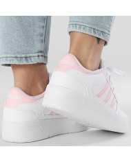 Sneakers con platform ADIDAS BREAK START BOLD J JQ0132 bianco con strisce laterali rosa 
