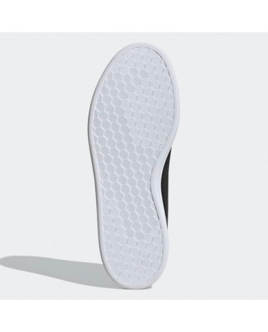 Scarpe da ginnastica in tomaia nera ADIDAS URBAN COURT IF9789 con contrasto della suola bianca
