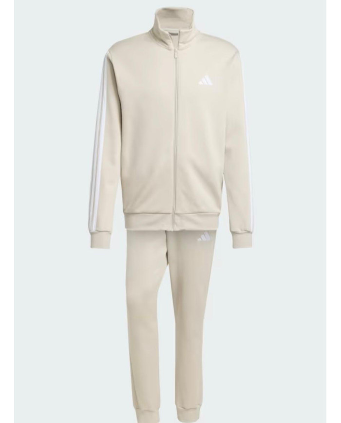ADIDAS Tuta completa beige con iconiche righe bianche modello M 3S FL TT TS JX5547

