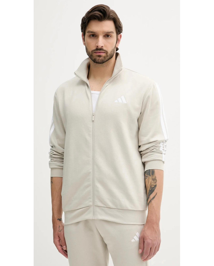 ADIDAS Tuta completa beige con iconiche righe bianche modello M 3S FL TT TS JX5547
