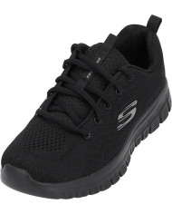 Scarpe da camminata SKECHERS DONNA 12615\BBK nere in tessuto leggero 
