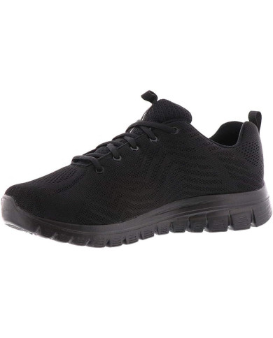 Scarpe da camminata SKECHERS DONNA 12615\BBK nere in tessuto leggero 
