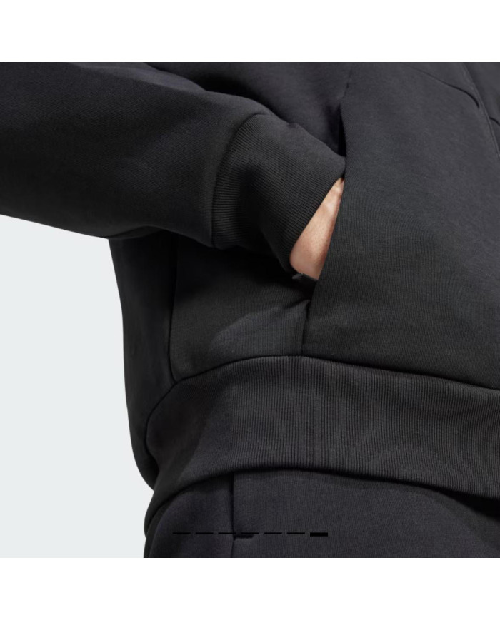 Adidas felpe JD4827 con cappuccio con chiusura zip, modello Essenzial 
