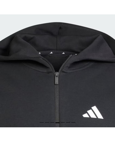 Adidas felpe JD4827 con cappuccio con chiusura zip, modello Essenzial 
