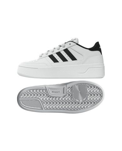 Sneakers bianche con righe laterali nere e platform ADIDAS BREAK START BOLD J JQ0133
