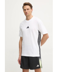 adidas t-shirt in cotone Essentials cn tre strisce laterali 
