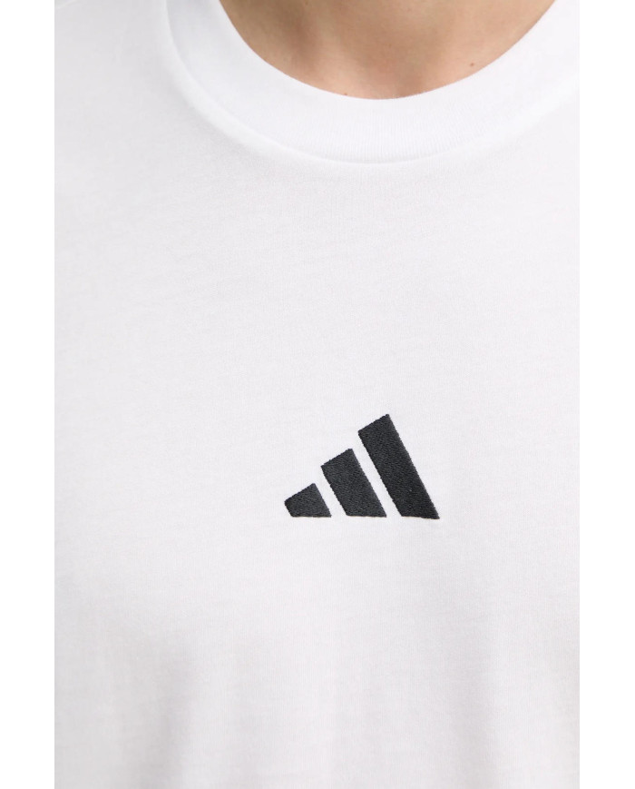 adidas t-shirt in cotone Essentials cn tre strisce laterali 
