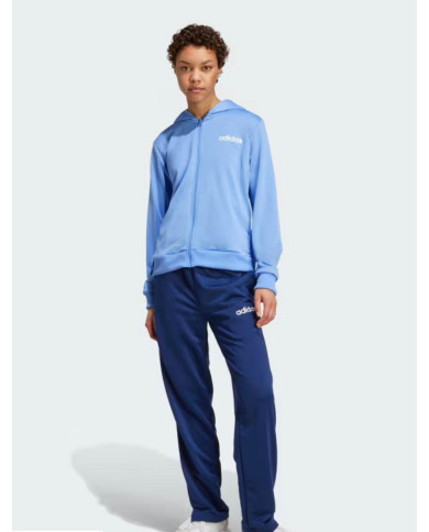 ADIDAS TUTA COMPLETA DI GIACCA CON CHIUSURA ZIP E CAPPUCCIO E PANTALONE SUI TONI DEL BLU JX0521
