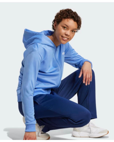 ADIDAS TUTA COMPLETA DI GIACCA CON CHIUSURA ZIP E CAPPUCCIO E PANTALONE SUI TONI DEL BLU JX0521
