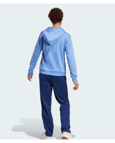 ADIDAS TUTA COMPLETA DI GIACCA CON CHIUSURA ZIP E CAPPUCCIO E PANTALONE SUI TONI DEL BLU JX0521
