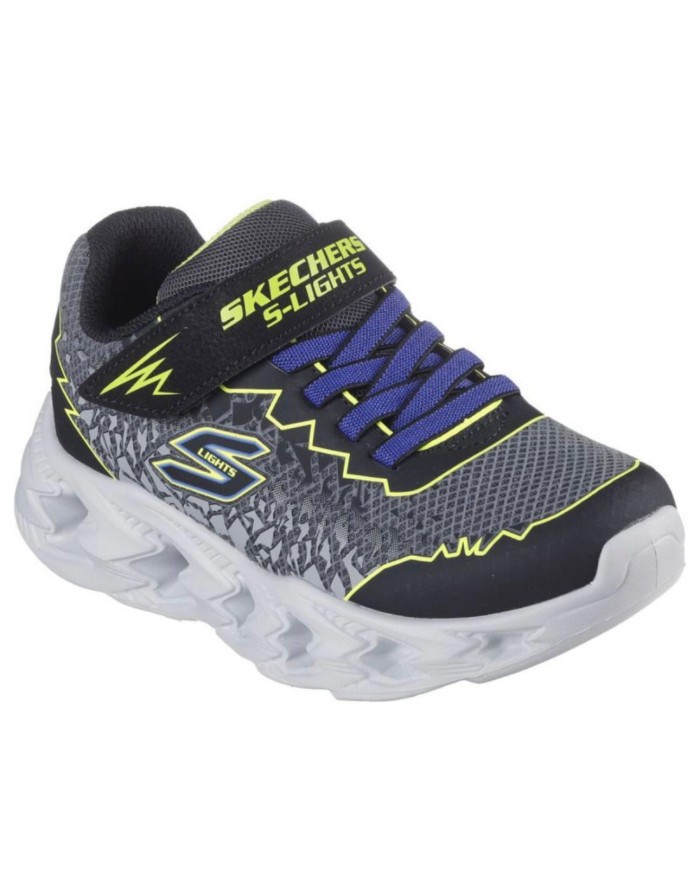 sneakers da bambino SKECHERS KIDS CON LE LUCI 400603N\BKYL 
