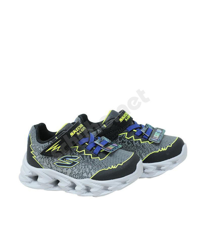 sneakers da bambino SKECHERS KIDS CON LE LUCI 400603N\BKYL 

