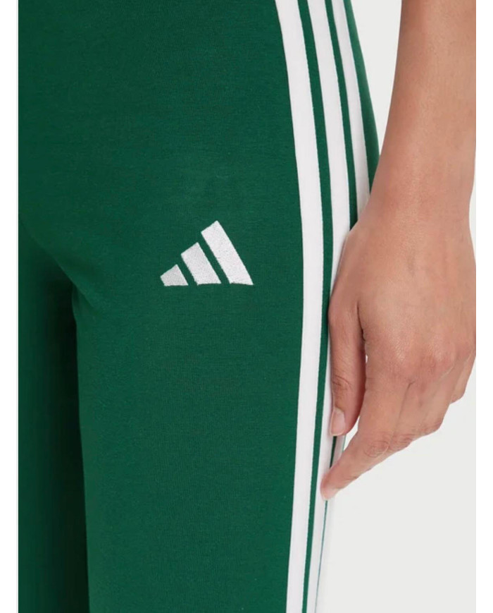 Adidas Leggings verdi con tre strisce laterali bianche KB7663
