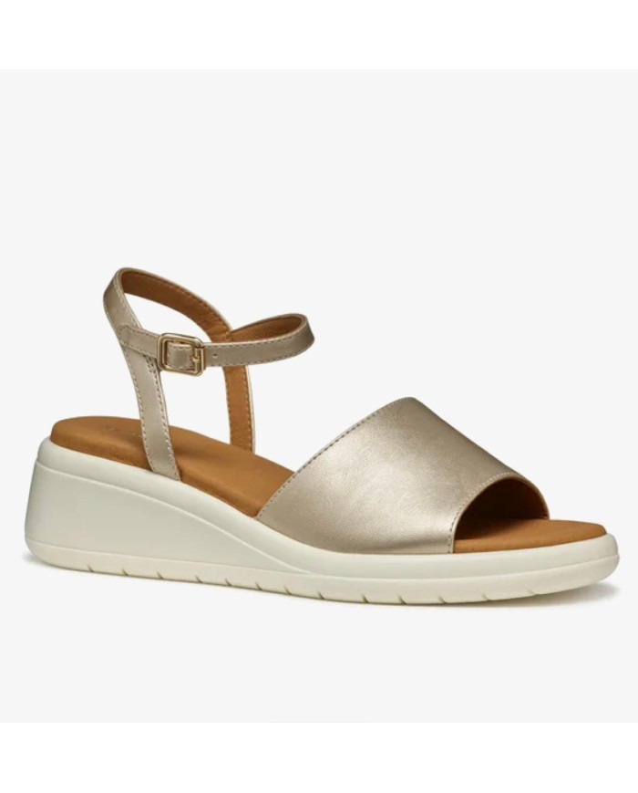 GEOX SANDALI D55EA D Meliconia Oro a fascia unica 
